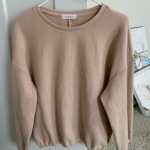 Puff Sleeve Oversized Beige Sweater